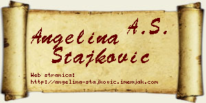 Angelina Stajković vizit kartica